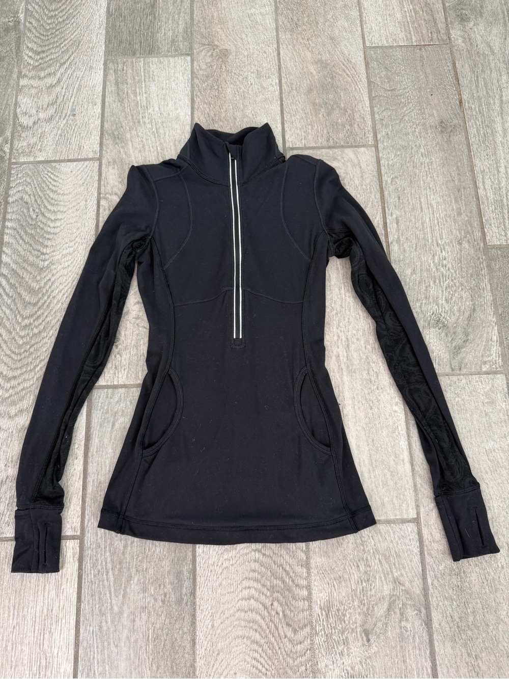 lululemon athletica Black Quarter-Zip Performance Top